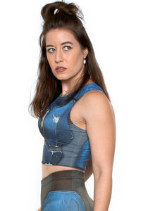 Nighthawk Blue Crop Top