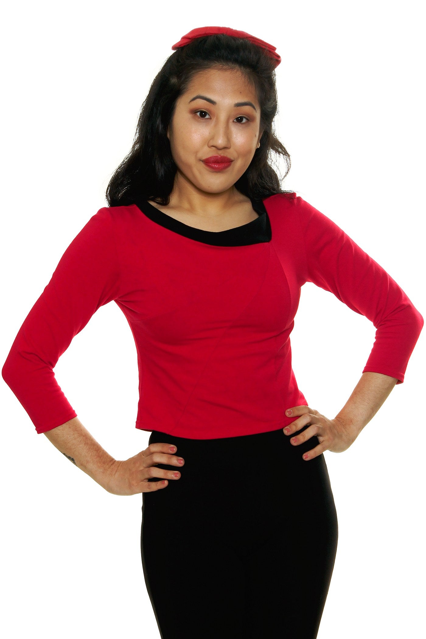 Original Retro Crop Top in Red